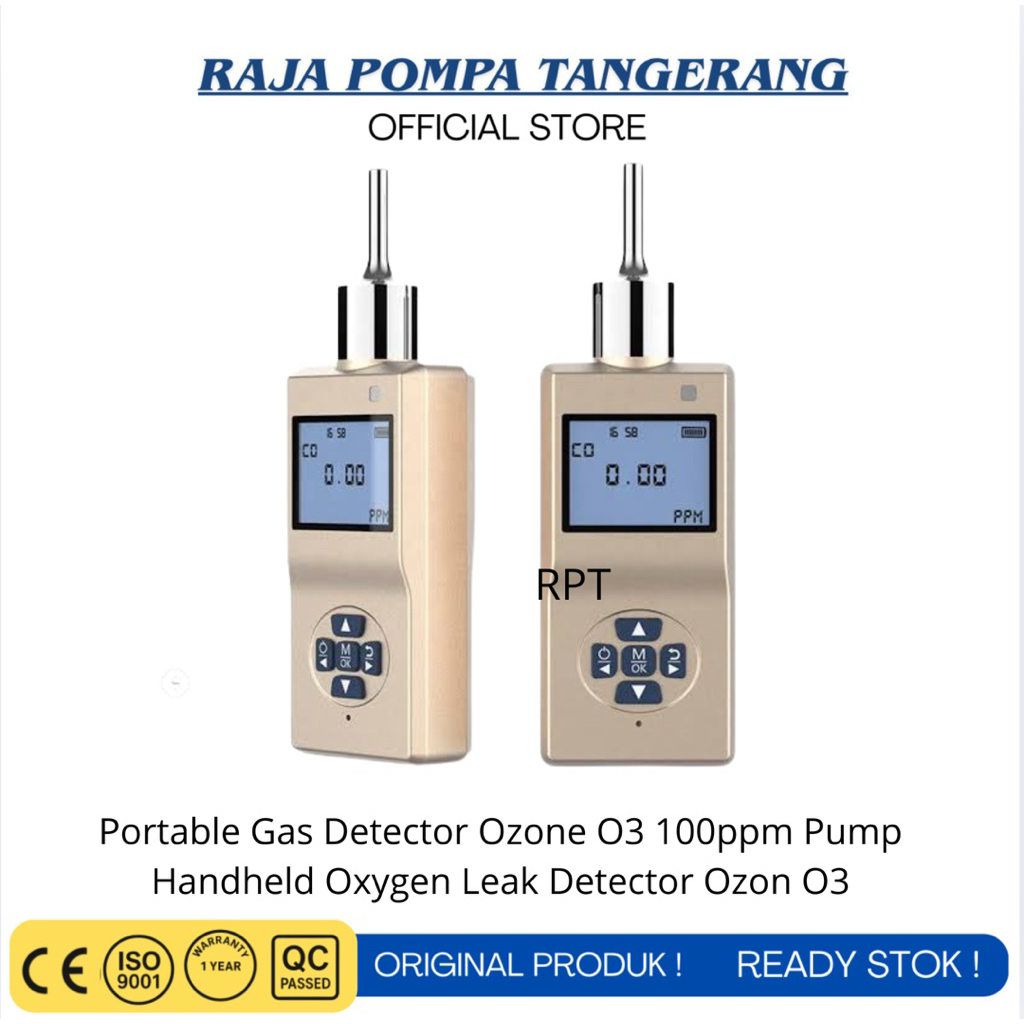 Portable Gas Detector Ozone O3 100ppm Pump Handheld Oxygen Leak Detector Ozon O3