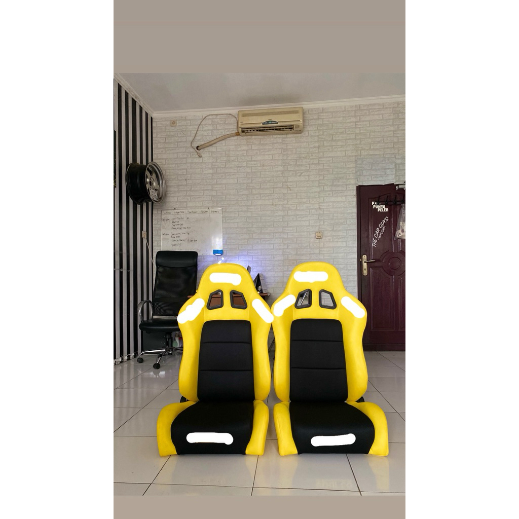 jok mobil racing sprc kuning hitam/jok mobil balap universal