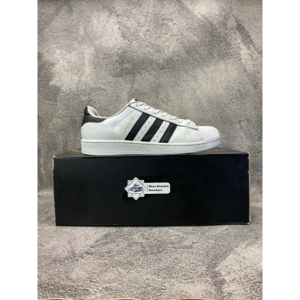 Sepatu Second Adidas Superstar Foundation White Black  Size 40  Original Guarantee 100%