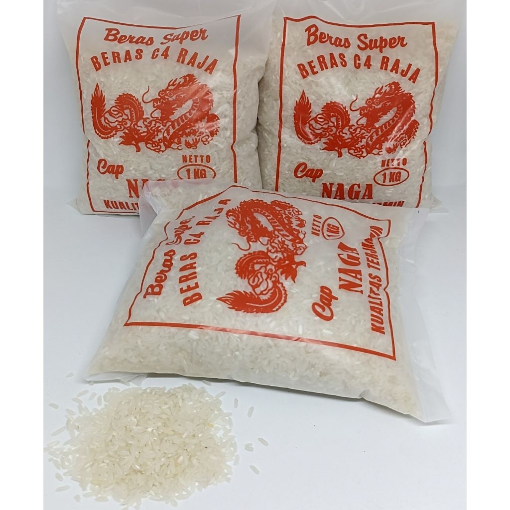 Beras C4 Delanggu 1kg Kulaitas Super Premium Puken Putih Bersih