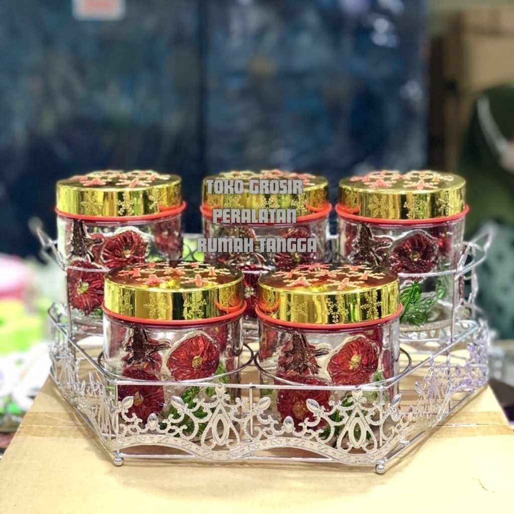 SOUVENIR TOPLES KACA LEBARAN  SET 4PCS - TOPLES KUE - TOPLES HIAS KACA BELING - TOPLES MEWAH
