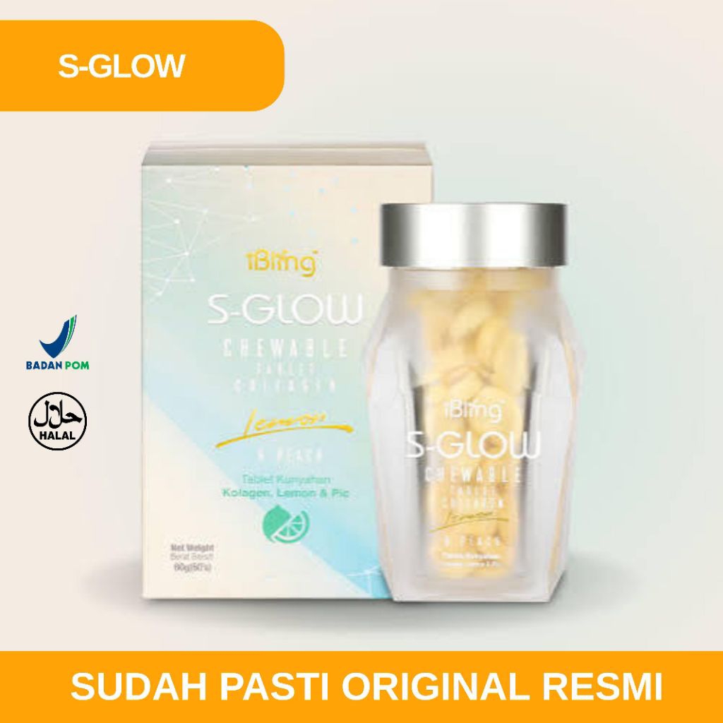 S-GLOW COLLAGEN ISI 60 BUTIR ORIGINAL SUPPLEMEN RAMBUT DAN KULIT