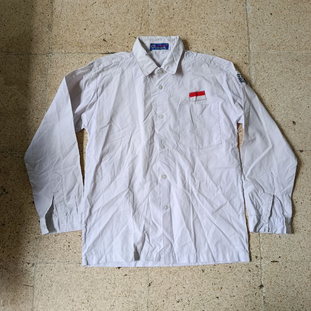 PL baju sekolah putih merk seragam / tan 225