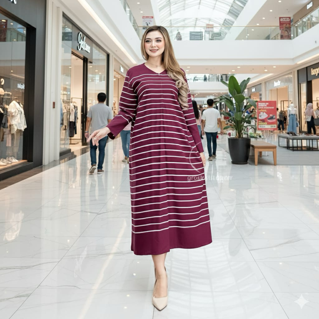 Homedress Batik Daster Arisa Rayon Busui LD 120 Lengan Panjang Tebal - Nyaman