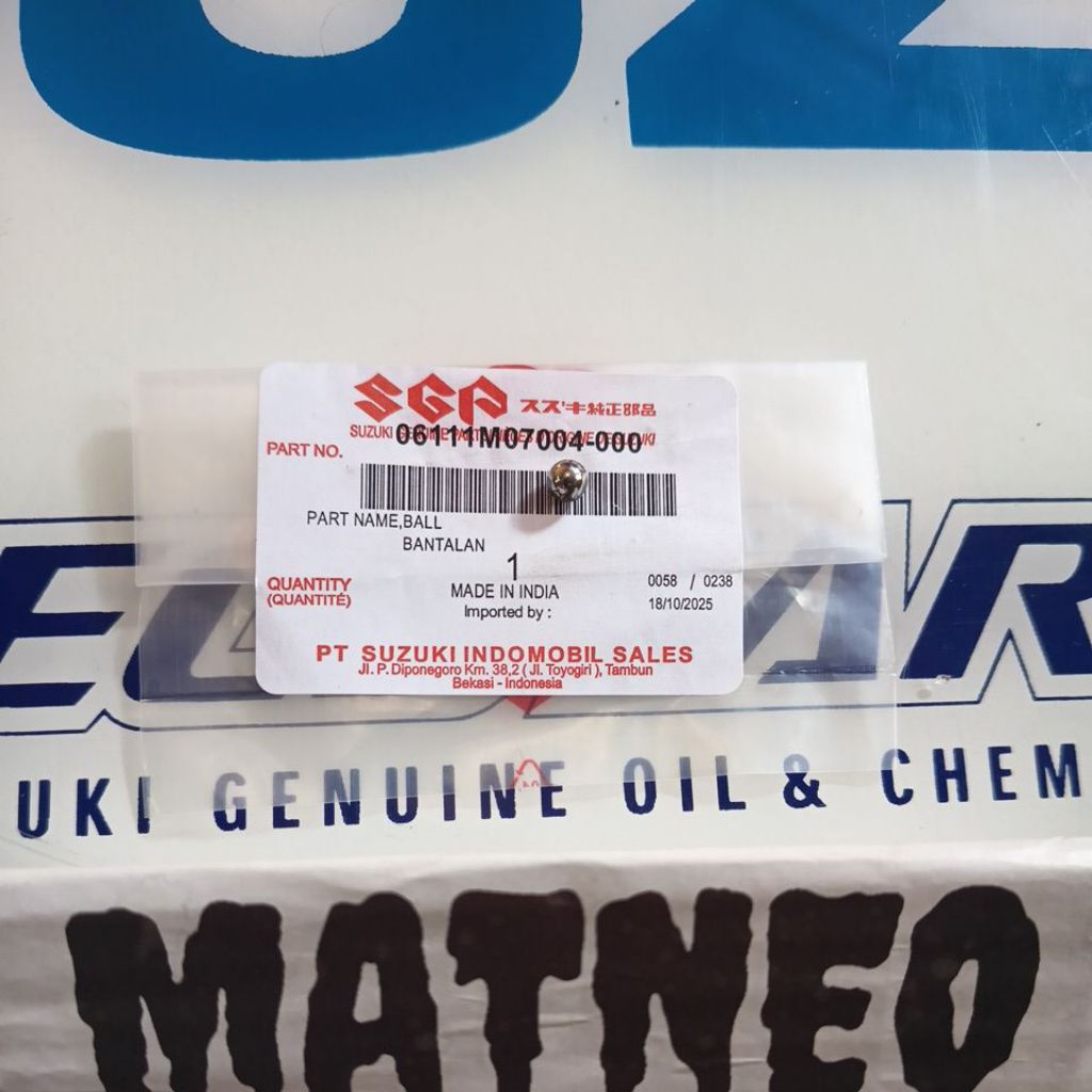 pelor BOLA footstep step belakang spin skywave skyDrive hayate satria fu original sgp 06111M07004