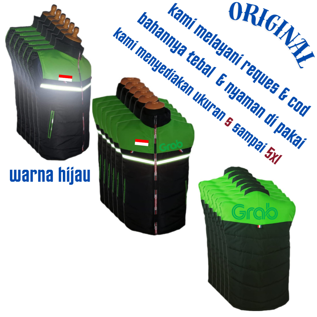 Diskon  Rompi Hiking Scotlight Pria Grab, Ready Ukuran Jumbo Dan Big Size Bisa Custom