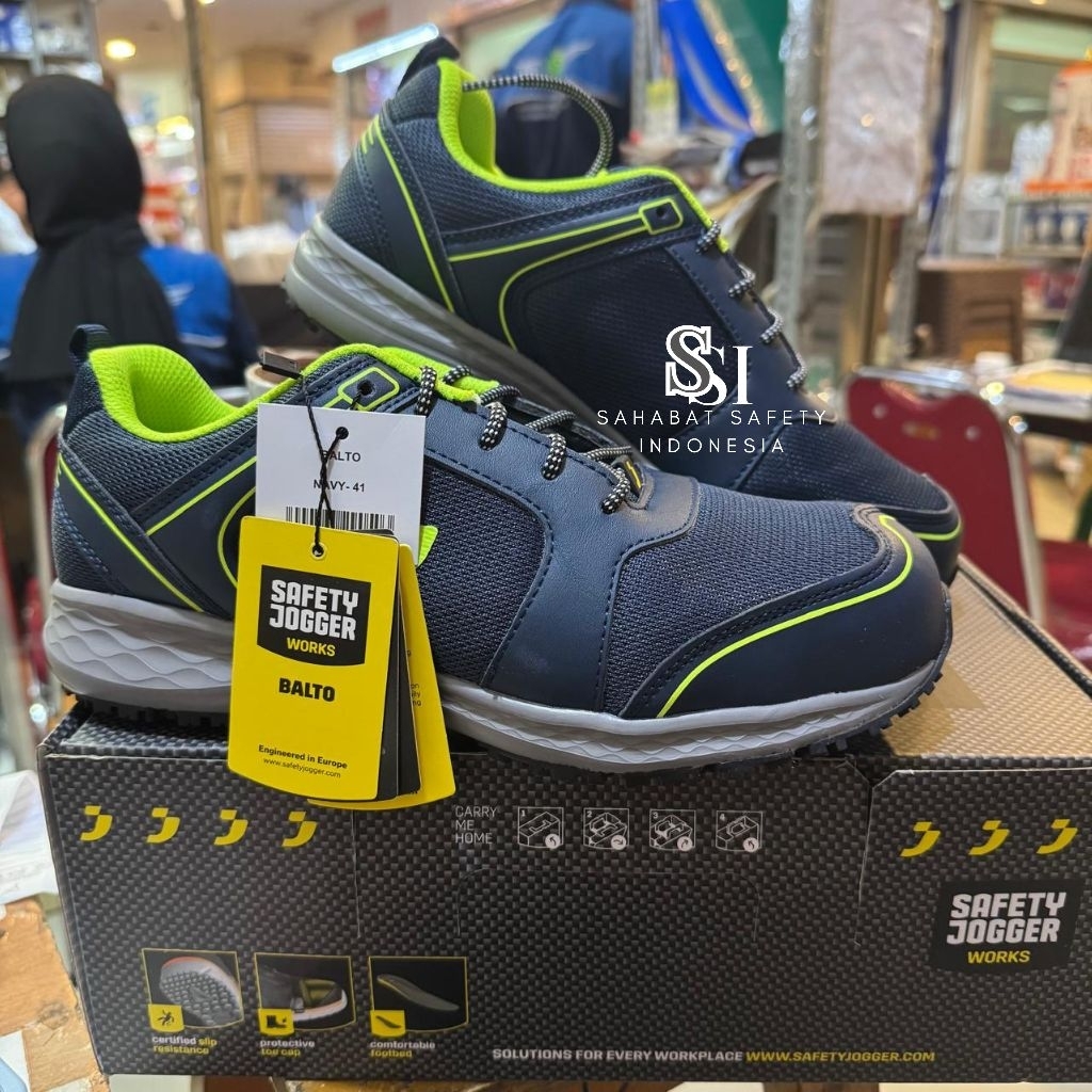 Sepatu Safety Jogger BALTO Navy Original 100% | Safety shoes Jogger Balto Murah Berkualitas
