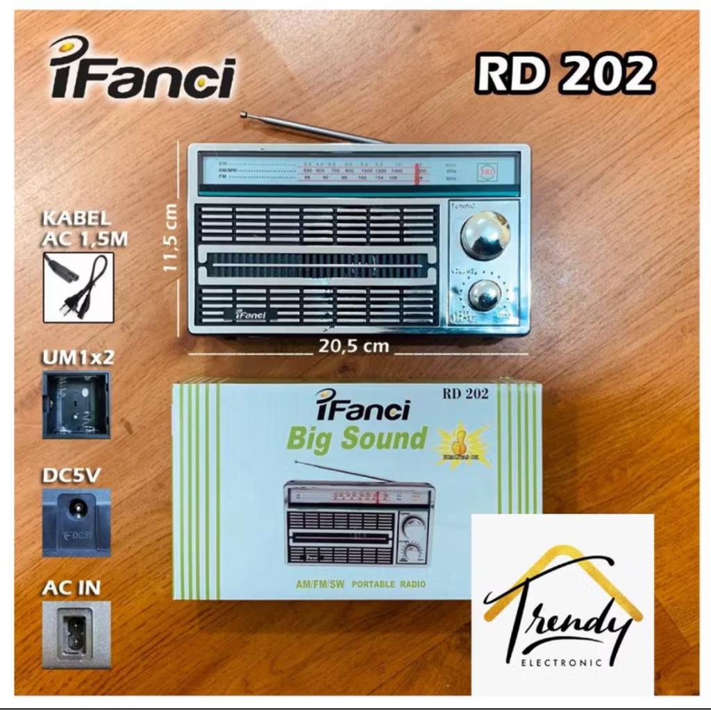 Radio FM AM IFanci RD 202 RADIO PORTABLE SPEAKER JADUL