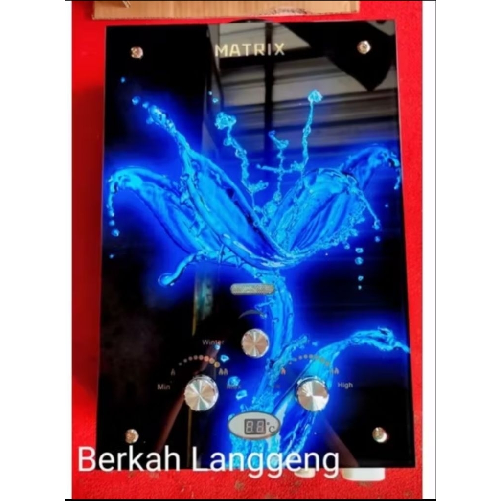 Water Heater Gas Tempered Glass Matrix