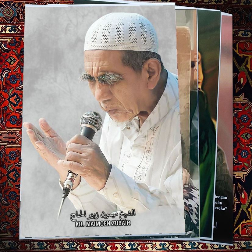 POSTER KH MAIMOEN ZUBAIR MBAH MOEN BAHAN LUSTER UV AWET ANTI GORES