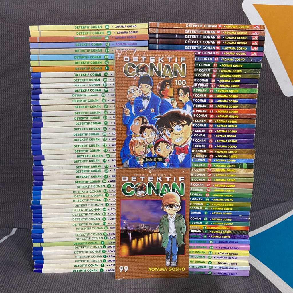 Paket Buku Komik Detektif Conan Vol 1-100 Fullset Fulset Set Lengkap Aoyama Gosho