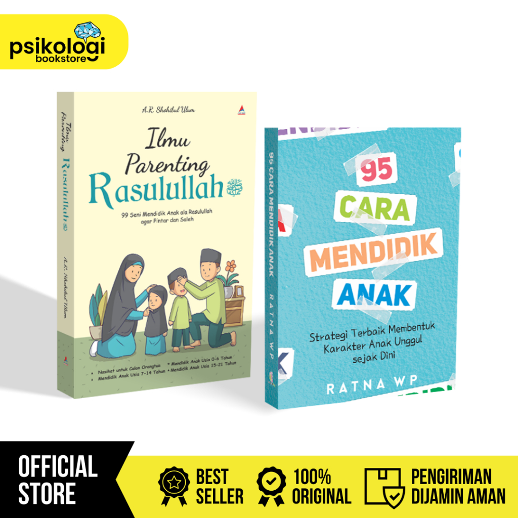 Smart Parents Complete Set : Ilmu Parenting Rasulullah & 95 Cara Mendidik Anak - Psikologi Bookstore