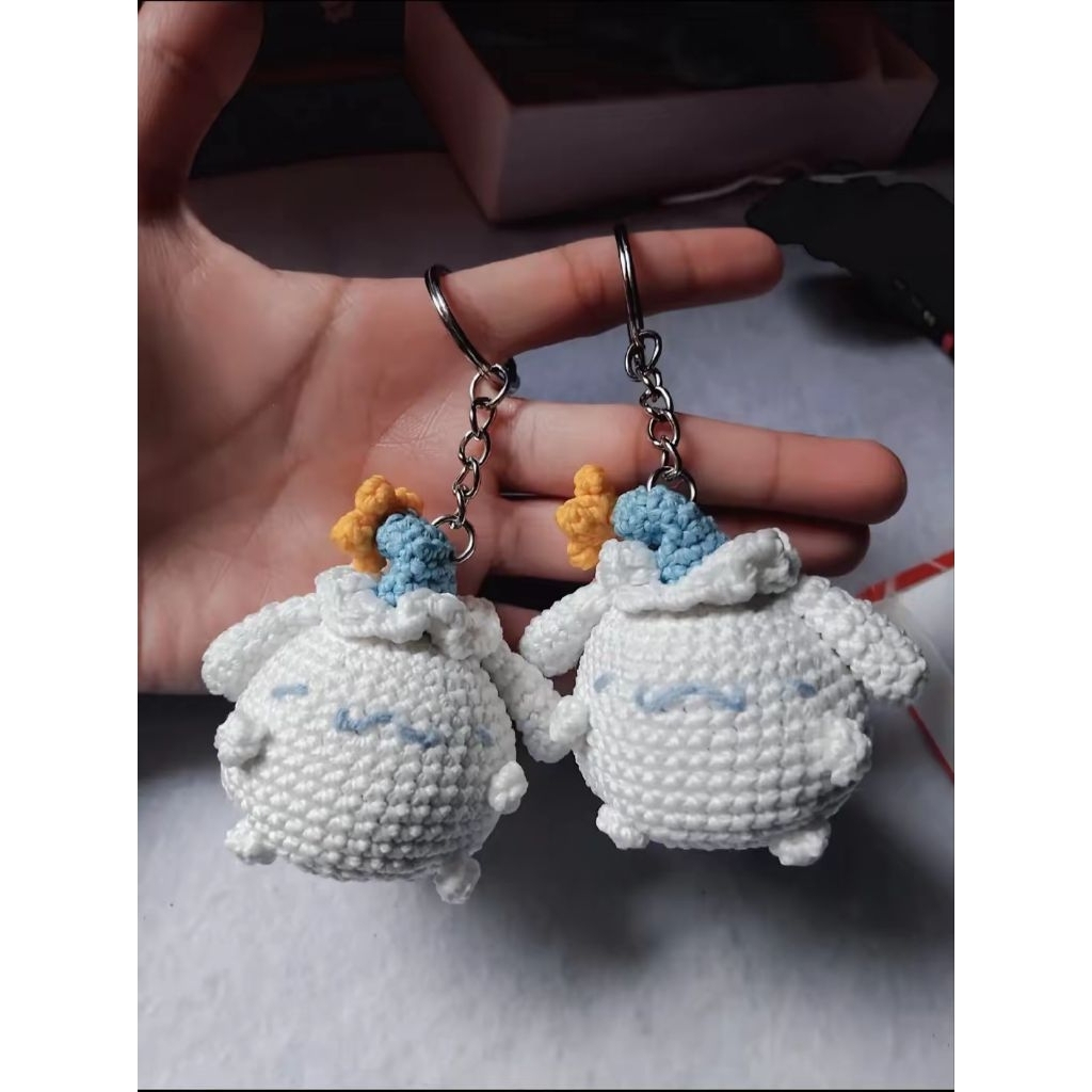 Amigurumi Cinnamonroll || Keychain || Gantungan Rajut Cinnamonroll