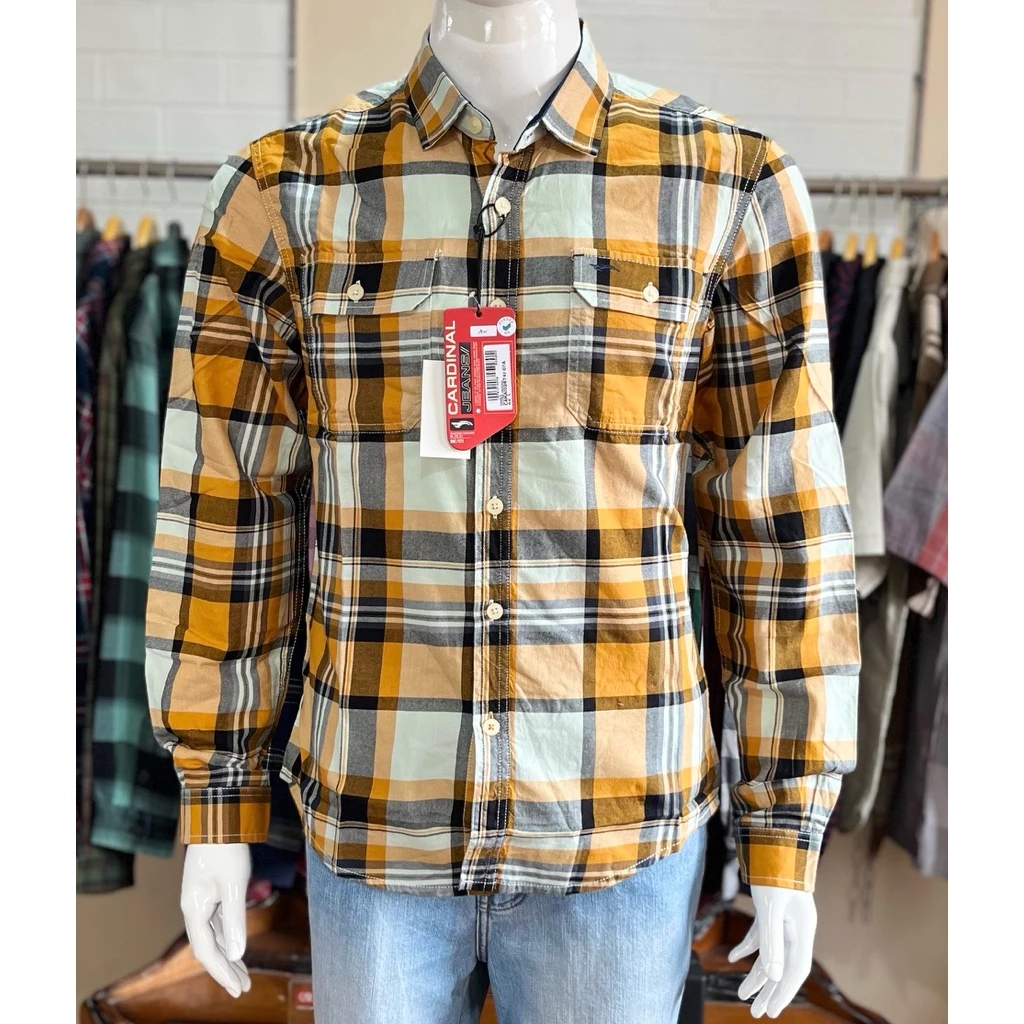 Kemeja Cardinal Lengan Panjang Slimfit Katun