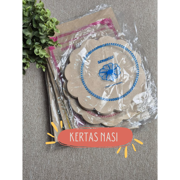Kemasan Cantik / Kertas Nasi / Kertas Nasi Jago / Kertas Nasi Semanggi / Kertas Nasi Murah / isi 40 
