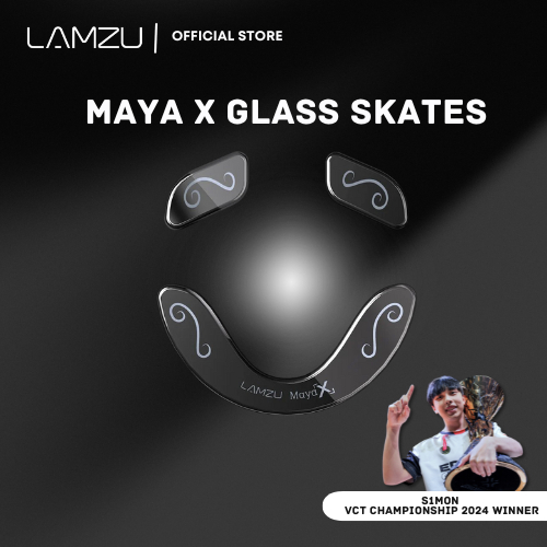 Lamzu Maya X Glass Skates For Gaming Mouse