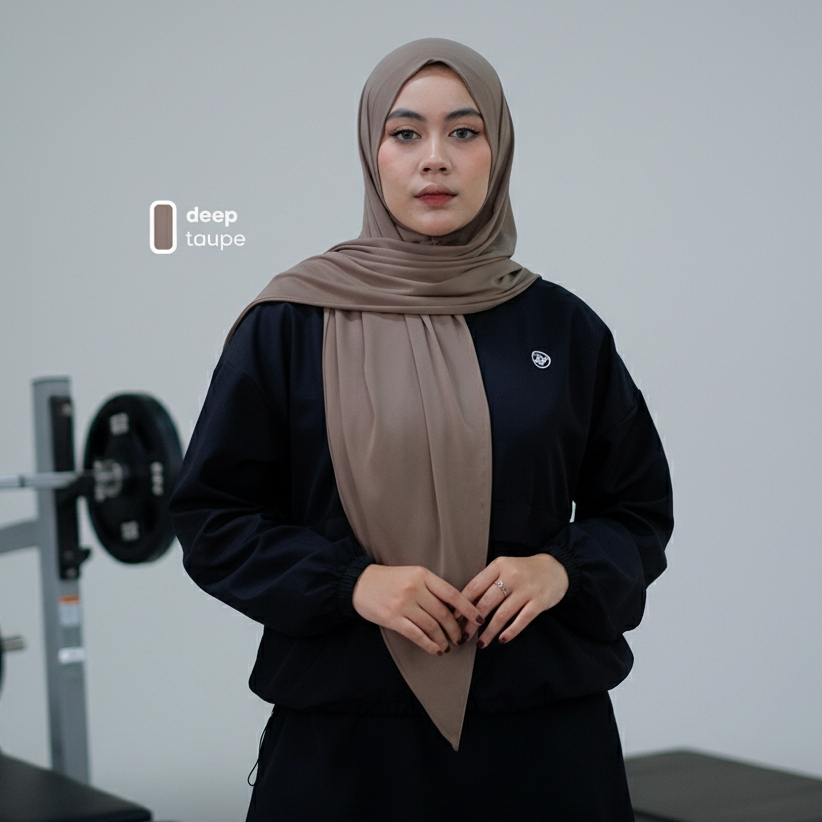 ZANEVA SPORTWEAR - Bahira Hijab Sport / Hijab Segitiga Instan / Jilbab Sport Premium Jersey Import