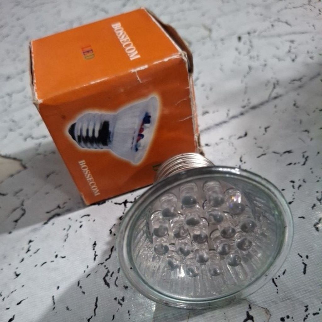 bossecom lampu sorot mini led cahaya biru 1w