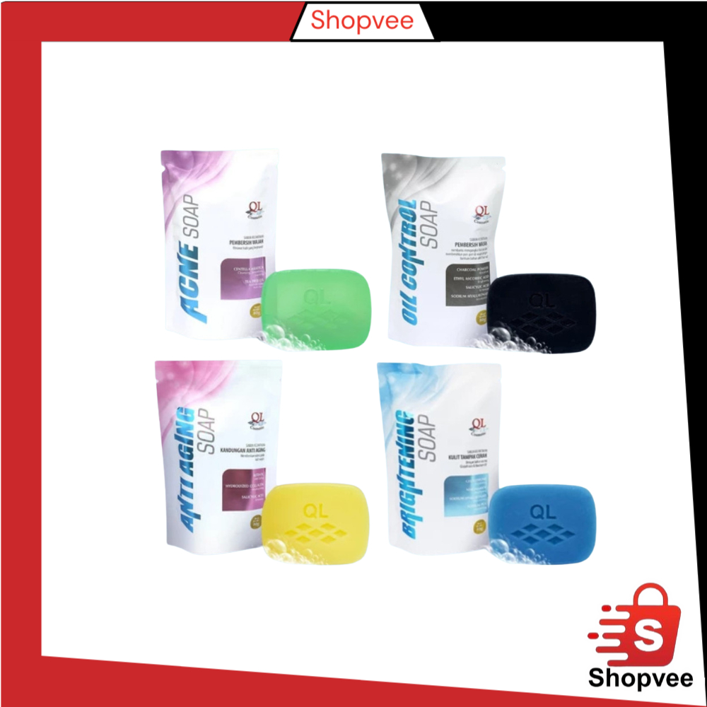 Shopvee QL Sabun Muka Soap Oil Control / Brightening /Acne / Anti Aging 80Gr Y8004
