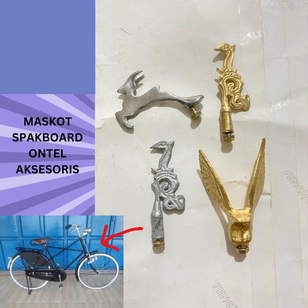 Aksesories Maskot Spakboard Slebor Sepeda Ontel Onta Jengki Jadul