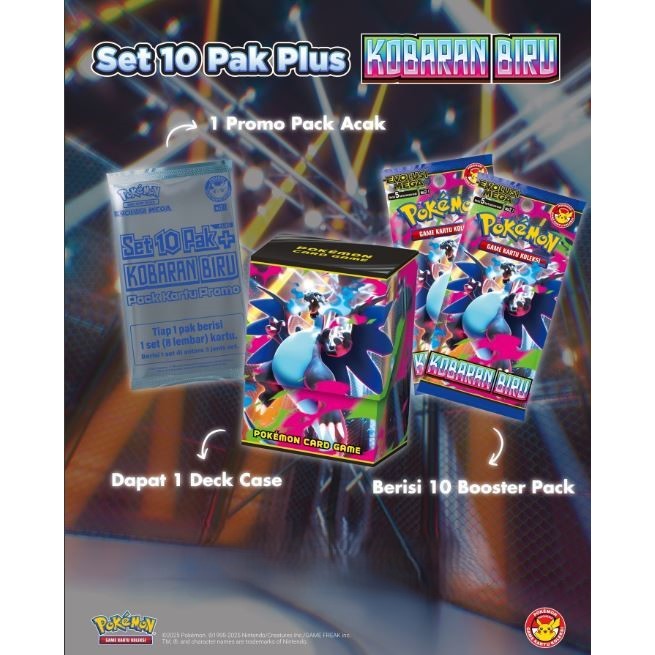 Pokemon Kobaran Biru Booster Set 10 Pack Plus Ori Sealed | Gramedia