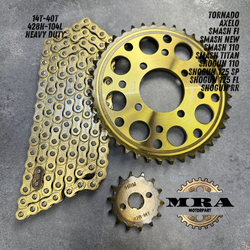 GEAR SET GIR PAKET SMASH NEW SHOGUN 110 125 SHOGUN RR SMASH TITAN SMASH FI AXELO TORNADO ARASHI 40T