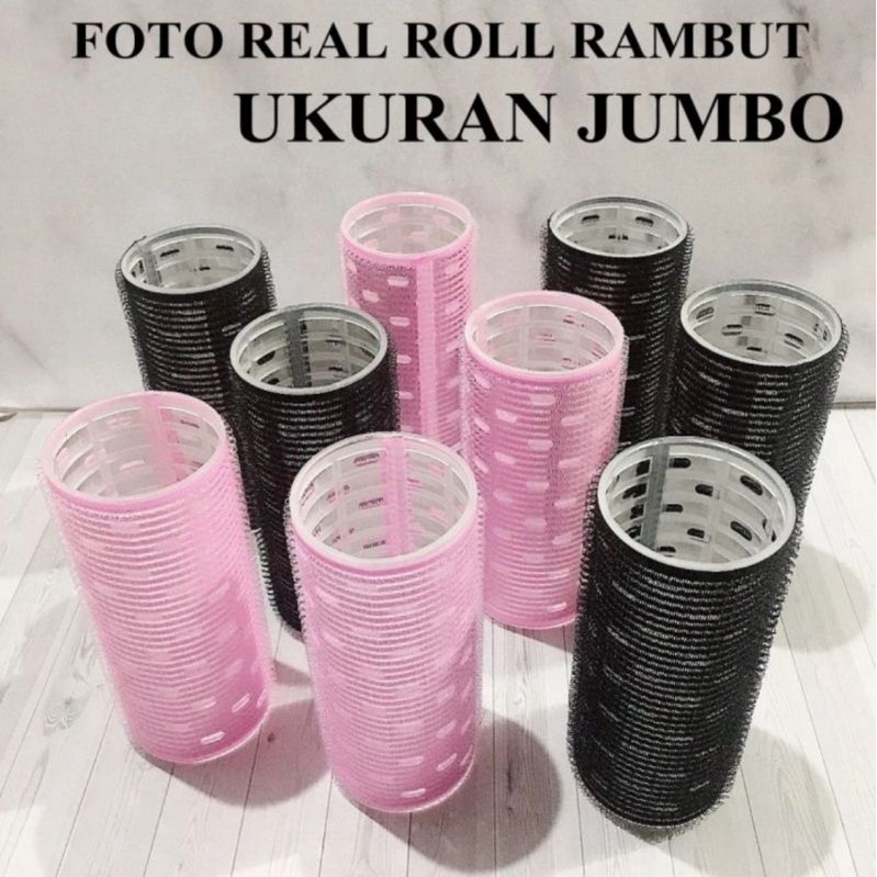 Hair Roller Jumbo Korea + Free Jepitan curly rambut blow mengembang alami catokan rambut