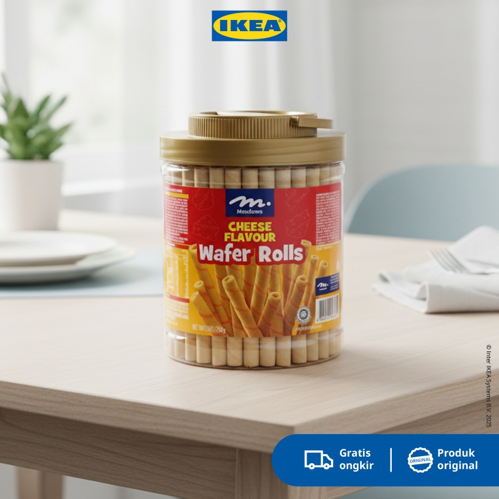 MEADOWS Snack /  Makanan Ringan Wafer Rolls Keju/ Cokelat/ Cokelat-Kacang 700gr