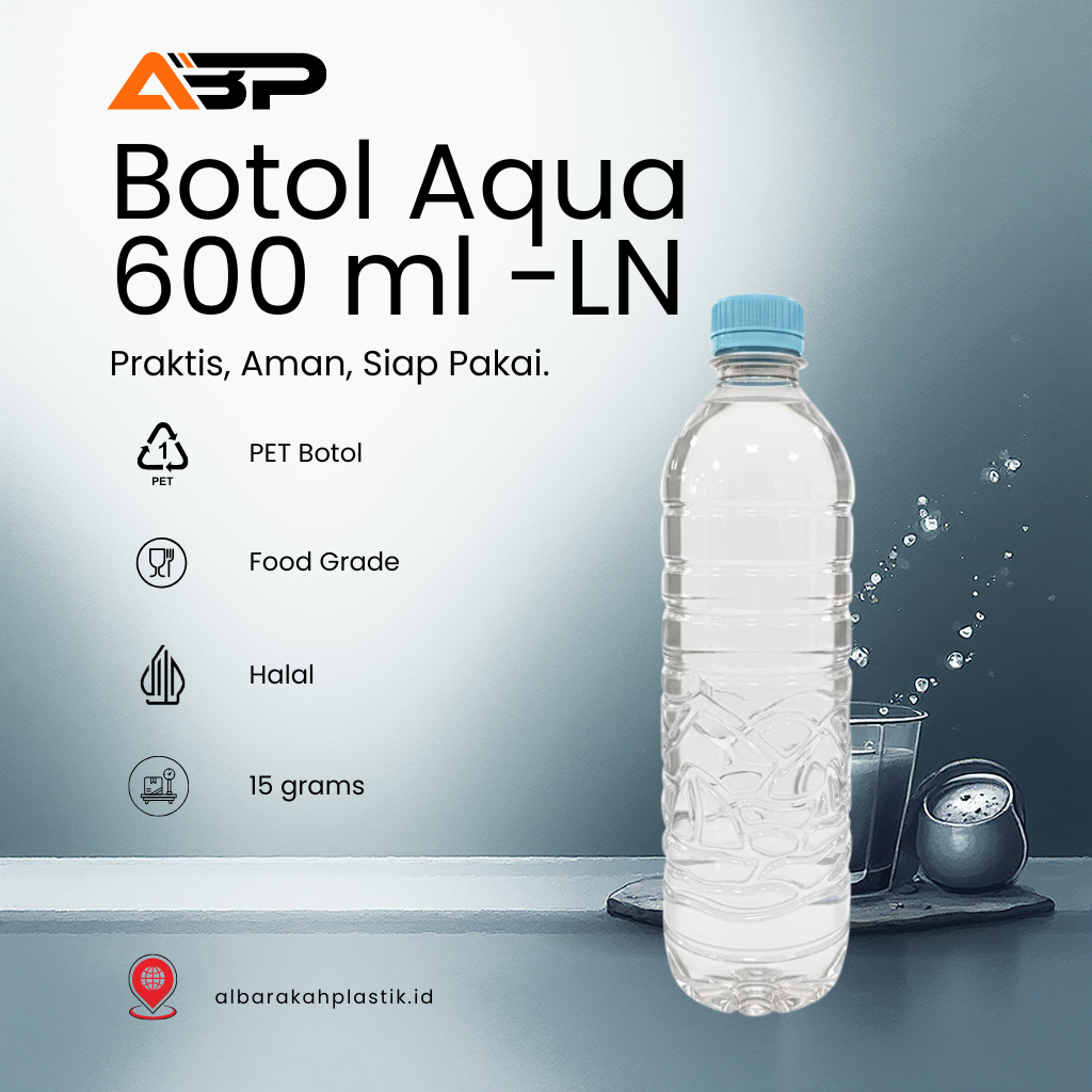 Botol Plastik Klassic 600ml | Tutup Long Neck | Botol Aqua 600 ml | Botol Jamu 600 ml | Kuat Bersih 