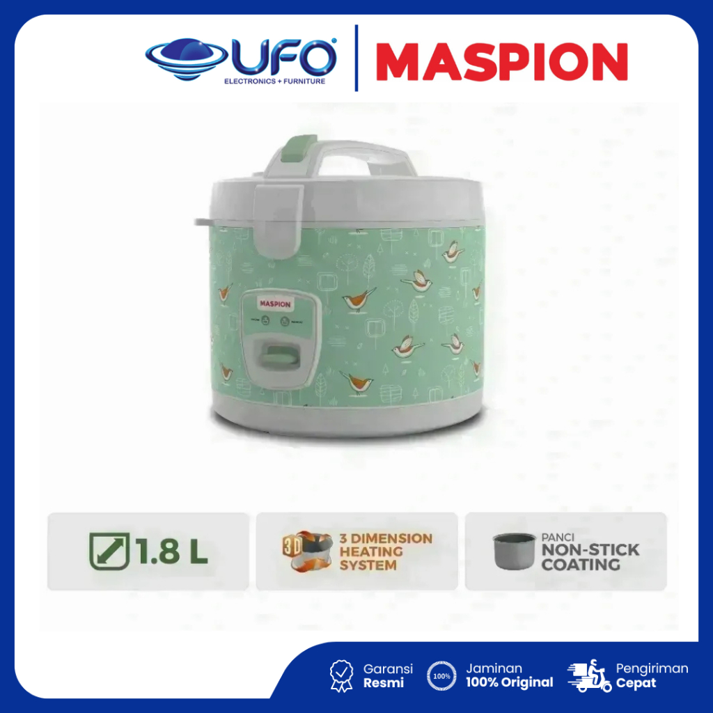 Maspion Rice Cooker MRJ1855 Magic Com 1.8 Liter