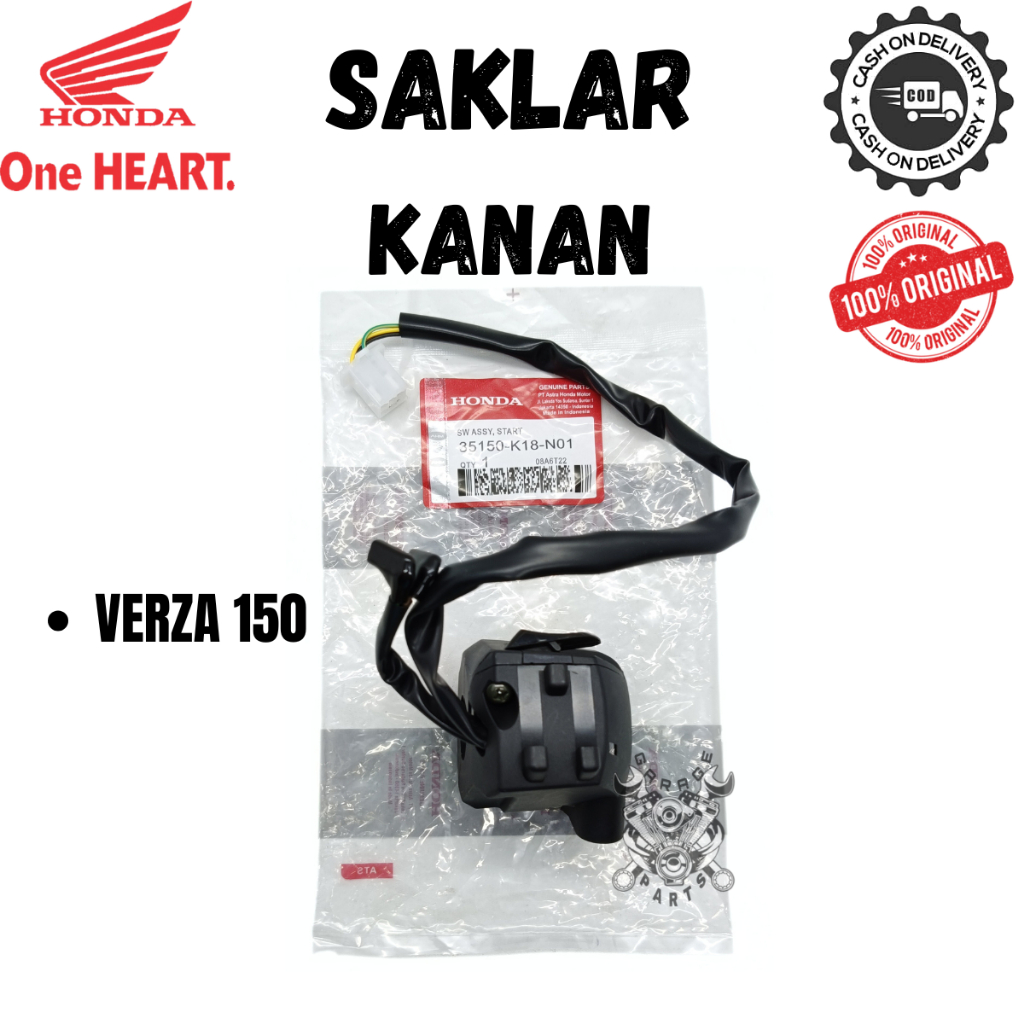 SAKLAR KANAN HONDA K18 UNTUK MOTOR VERZA 150 KUALITAS DIJAMIN ASLI ORIGINAL HONDA AHM HGP