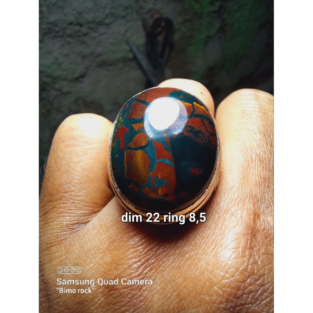 cincin batu akik nogosui  pancawarna Klawing