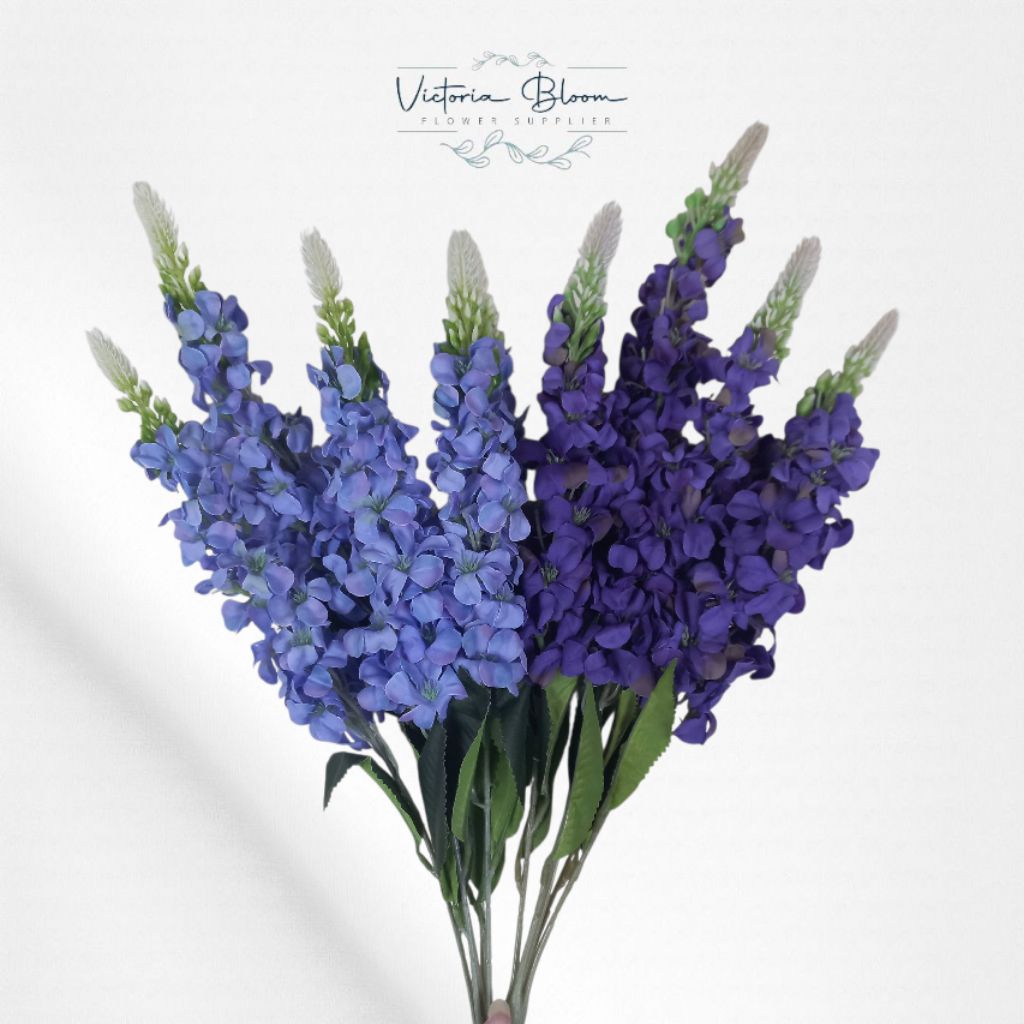 Bunga Delphinium Artificial/Bunga Artificial/Bunga Plastik/Bunga Dekorasi Wedding/Bunga Grosir