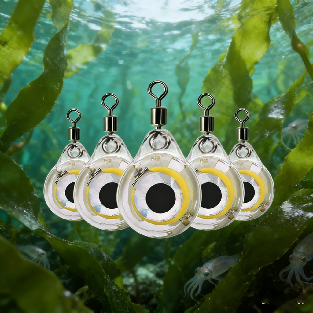 Ready Stock Perangkap Umpan Pancing Lampu LED Bentuk Mata Umpan Cumi Pancing Lampu Umpan