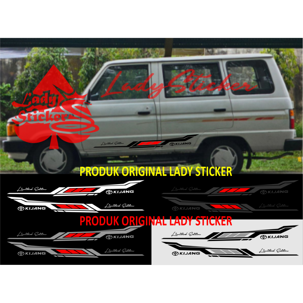 Cutting sticker mobil kijang sticker stiker mobil toyota kijang