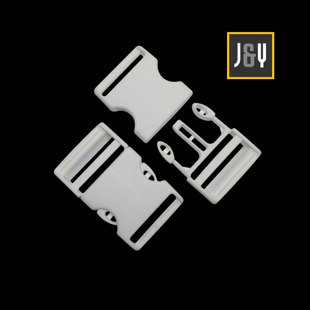 GESPER KUNCI SODOK TAS 3.8 CM BAHAN PLASTIK PP PUTIH