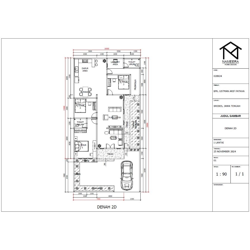 Jasa Desain Denah Rumah | Desain Denah 2D Rumah | Desain Rumah