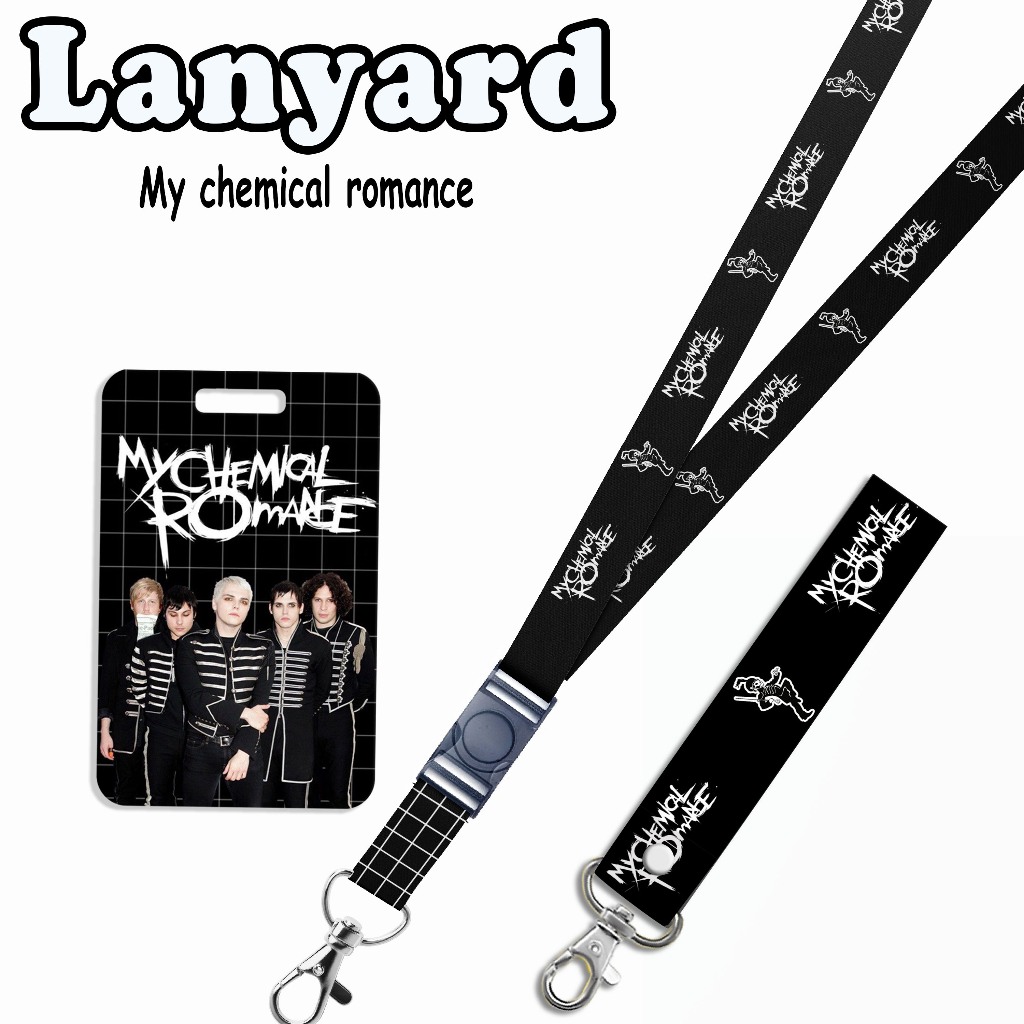 STRAP LANYARD CARD HOLDER My Chemical Romance Gantungan Kunci - Handphone - ID Card