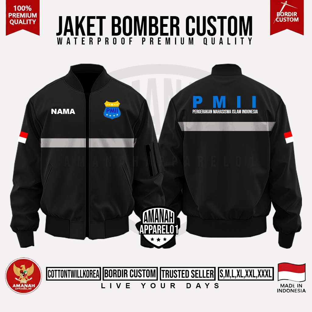 JAKET PMII/JAKET BOMBER PMII/JAKET BOMBER ANTI AIR/JAKET ORI