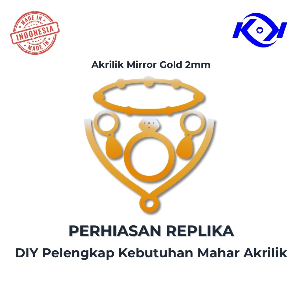 Replika Perhiasan 1 Set Mini Akrilik Cermin Emas / Perak / Dekorasi / Untuk Hiasan Mahar