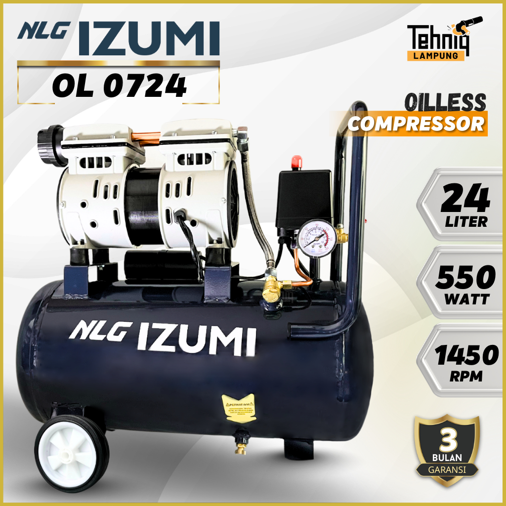 Izumi Air Compressor Oilless OL 07-24 | Izumi OL0724 Kompresor Angin Oilless | Kompresor Angin Porta