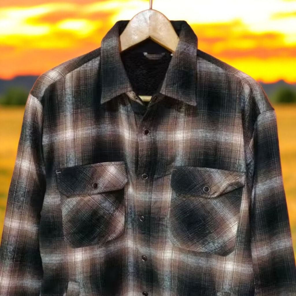 outer flanel sherpa veterano size L