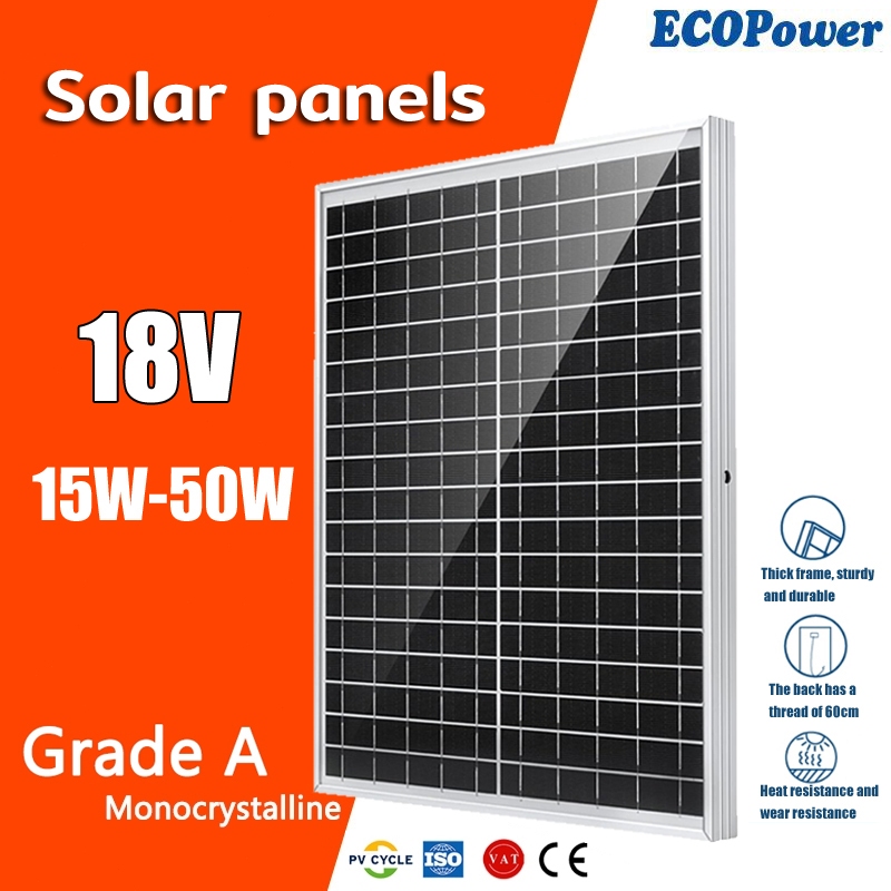 Solar Panel Maysun 15wp 20wp 30wp 40wp 50wp Mono Solar Cell Panel Surya