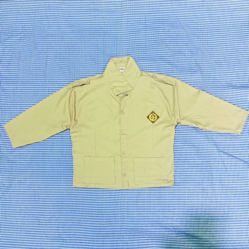 baju pramuka crop kantong bawah