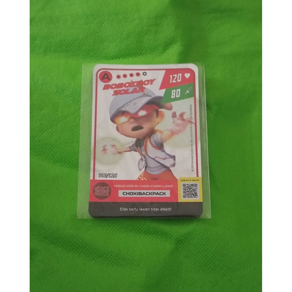 Kartu boboiboy solar monsta galaxy card choki choki