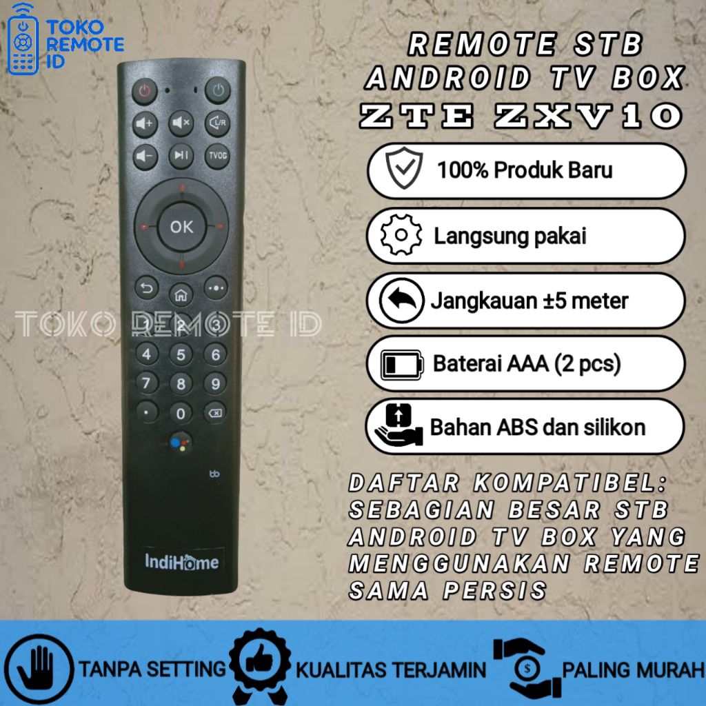 REMOT REMOTE  STB ZTE ZXV10 B860H-V5 B760H IR Non Voice