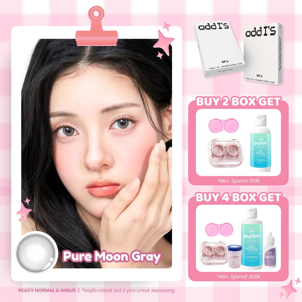 ODDIS Softlens - Pure Moon Gray [1pc/sebelah] Softlens Barbie Look