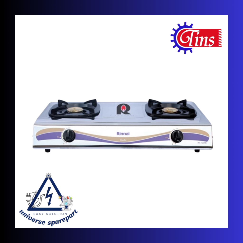 KOMPOR GAS 2 TUNGKU RINNAI 522 E KOMPOR RINNAI 2 TUNGKU KOMPOR GAS