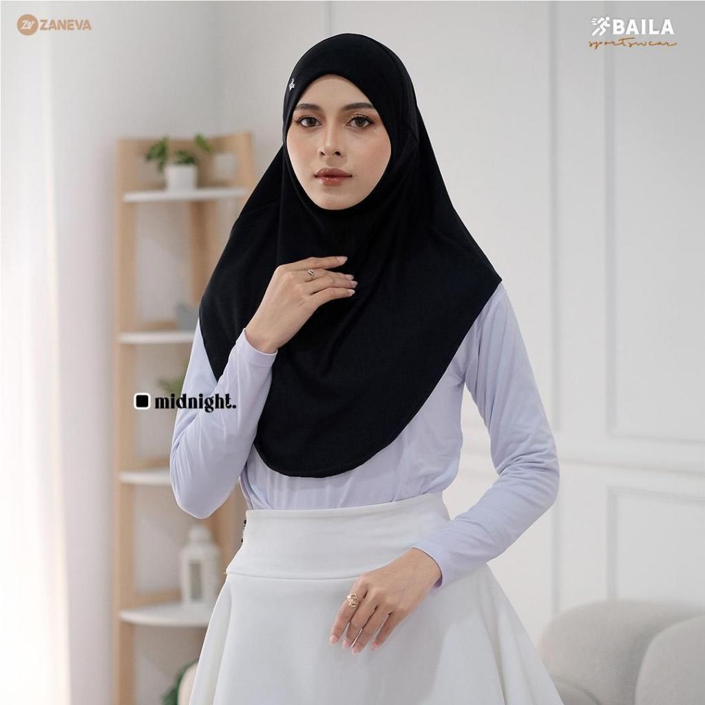Zaneva Sport – Baila Hijab Instan | Hijab Dagu Inner | Milano Premium | Hijab Sport