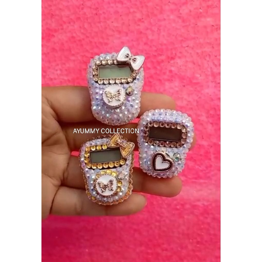 Tasbih digital cantik, tasbih digital cincin, plus batrai cadangan